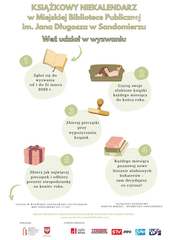 Kto się podejmie? Biblioteka w Sandomierzu przygotowała czytelnicze wyzwanie