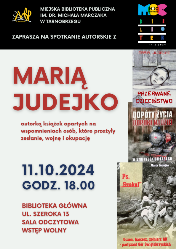 Spotkanie z Marią Judejko już 11 października