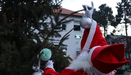 Wspólne ubieranie choinki w Samborcu