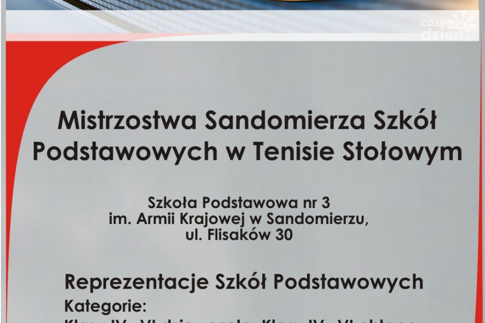 Mistrzostwa Sandomierza Szkół Podstawowych w Tenisie Stołowym