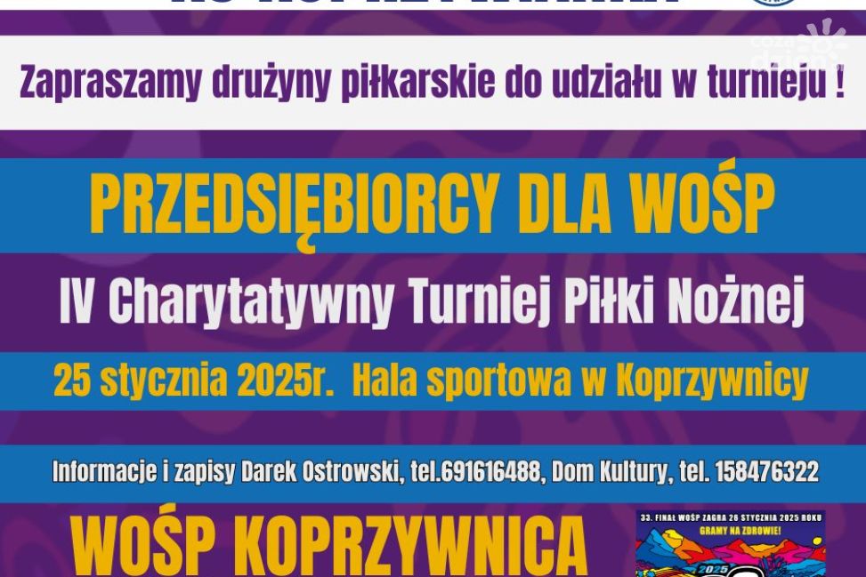 IV Charytatywny Turniej Piłki Nożnej "Przedsiębiorcy dla WOŚP"