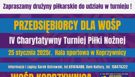 IV Charytatywny Turniej Piłki Nożnej "Przedsiębiorcy dla WOŚP"