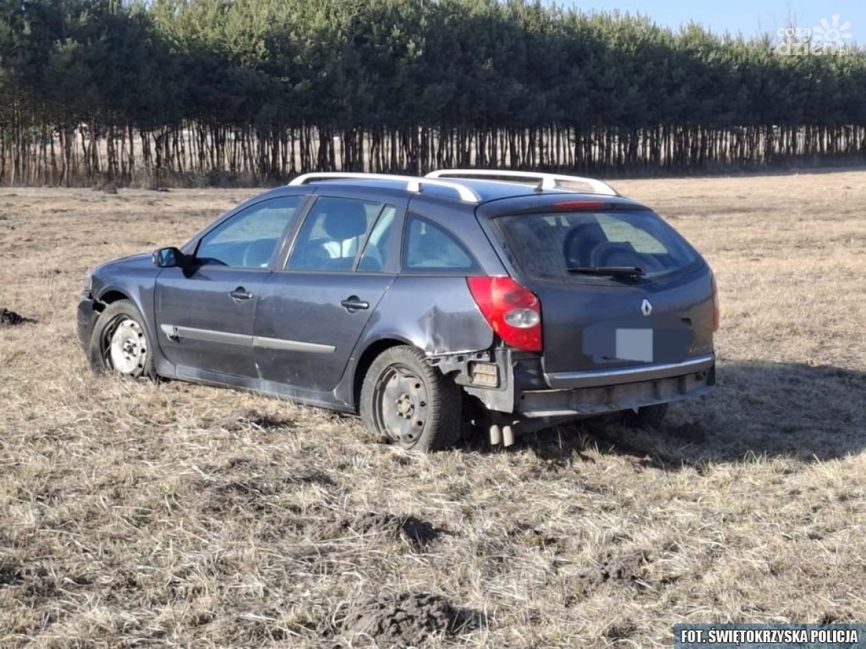 Pijany kierowca zakończył jazdę na pastwisku