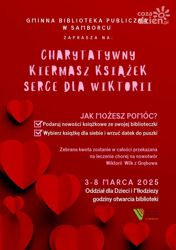 Serce dla Wiktorii – charytatywny kiermasz książek w Samborcu