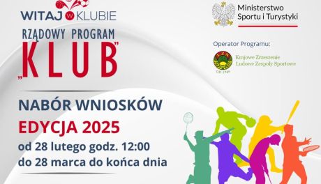 Ruszył nabór wniosków do Rządowego Programu „Klub 2025”