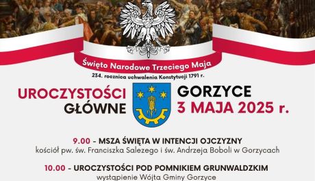 Gorzyce i okolice uczczą Konstytucję 3 Maja – zaproszenie na uroczystości patriotyczne