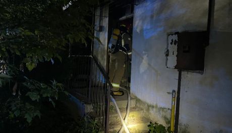 Nocny pożar domu w Sandomierzu