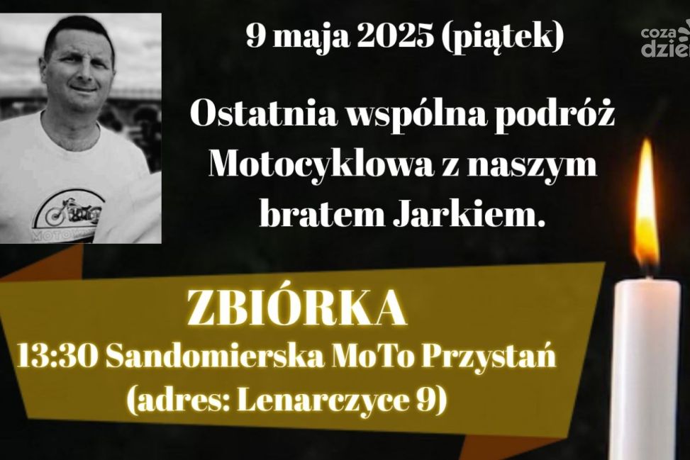 Motocykliści pożegnają kolegę w ostatniej wspólnej podróży