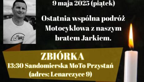 Motocykliści pożegnają kolegę w ostatniej wspólnej podróży