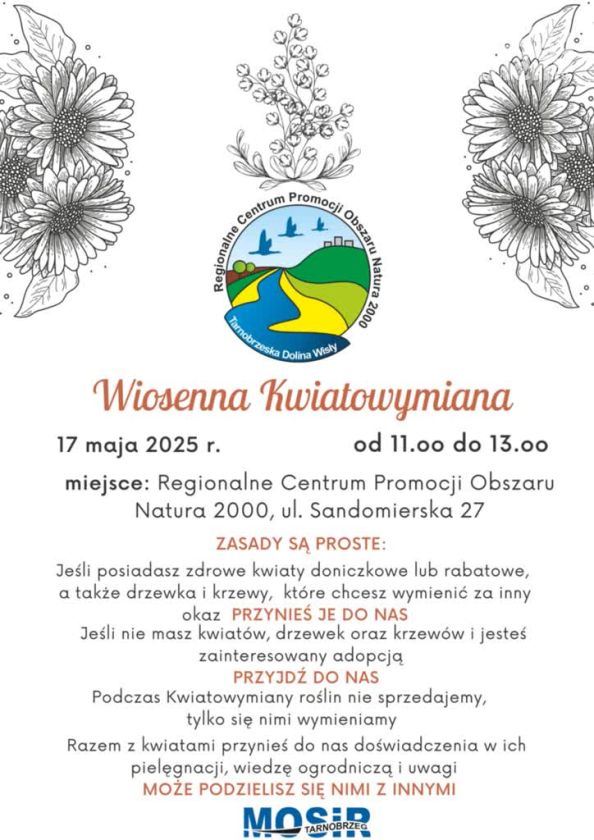 Zielona wymiana w Tarnobrzegu. W sobotę odbędzie się Wiosenna Kwiatowymiana