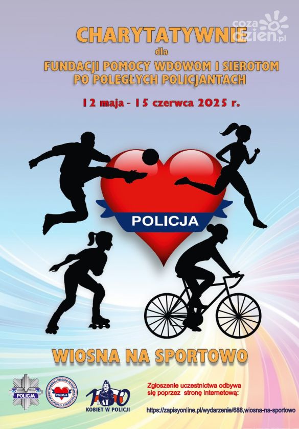 „Wiosna na sportowo” – dołącz do wirtualnej akcji charytatywnej i pomóż rodzinom poległych policjantów