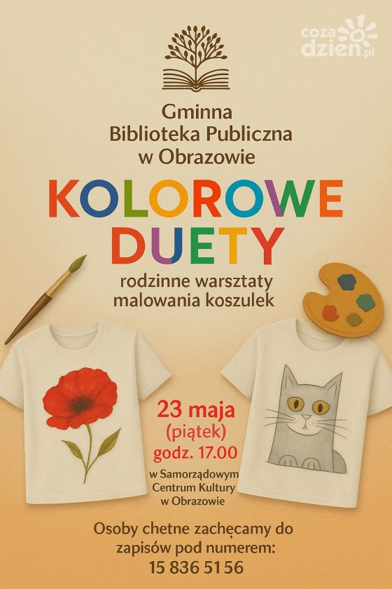 „Kolorowe Duety” w Obrazowie – rodzinne warsztaty pełne barw