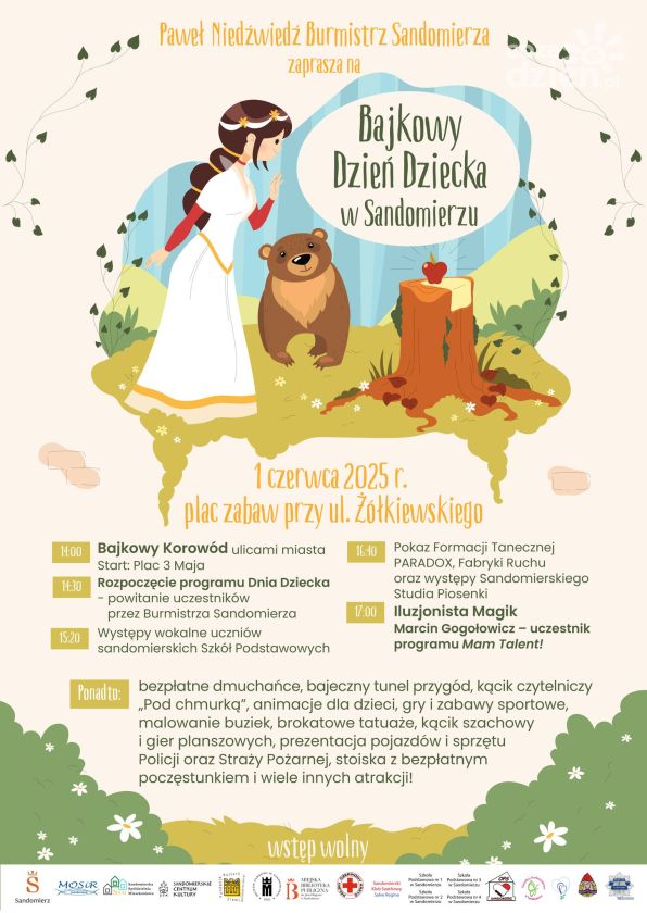 Sandomierz zaprasza na Bajkowy Dzień Dziecka – magia, zabawa i mnóstwo atrakcji już 1 czerwca!
