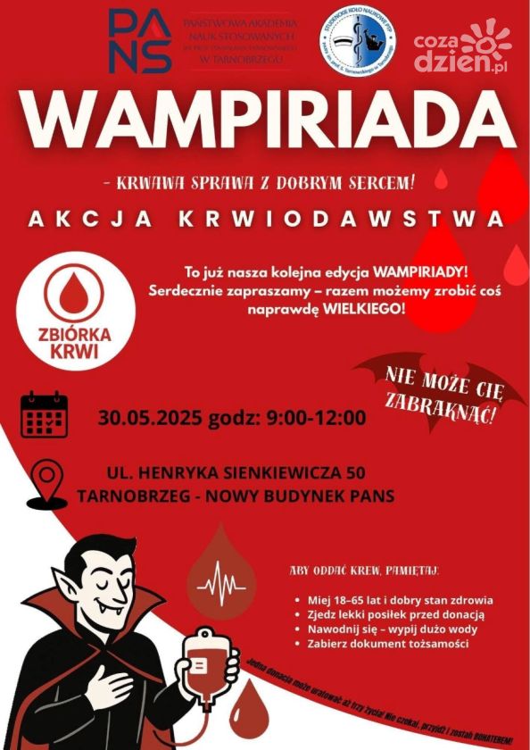 Wampiriada w Tarnobrzegu – kropla dobra, która ratuje życie