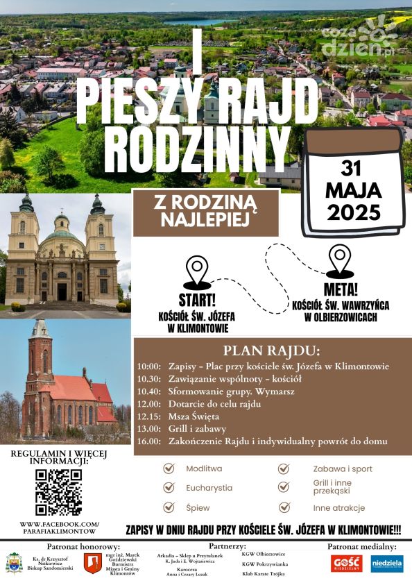 Z rodziną na szlaku – I Pieszy Rajd Rodzinny w Klimontowie już w sobotę