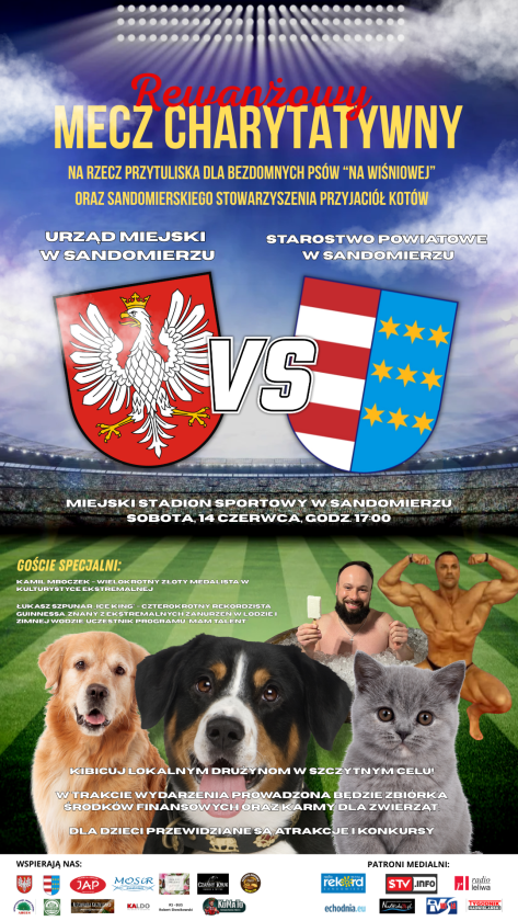 Sportowe emocje i szczytny cel – charytatywny rewanż na stadionie w Sandomierzu!