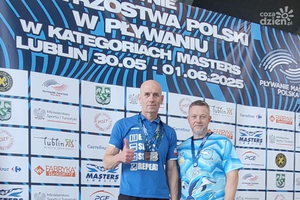 4 medale  Mastersów z Delfina w Letnich Mistrzostwach Polski w Pływaniu w kategoriach Masters 