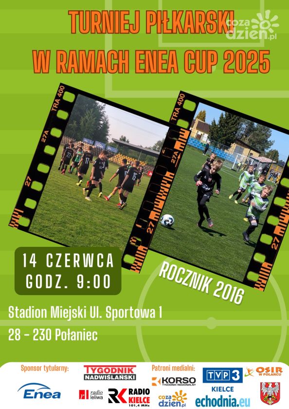 Turniej Piłkarski Aktywny Junior Enea Cup 2025 – młodzi piłkarze rocznika 2016 zagrają na Stadionie Miejskim w Połańcu