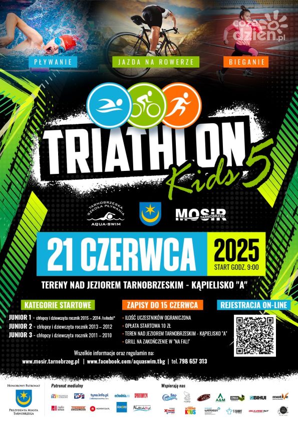 Mali Mistrzowie w Akcji! TRIATHLON KIDS 5 już 21 czerwca w Tarnobrzegu