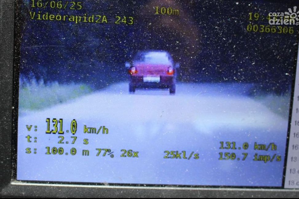 131 km/h w terenie zabudowanym. Kierowca fiata ukarany surową grzywną