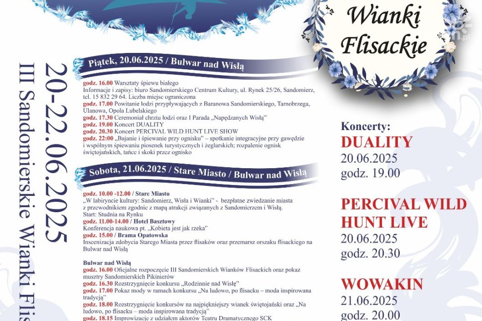 III Sandomierskie Wianki Flisackie – święto tradycji i rzeki już wkrótce!