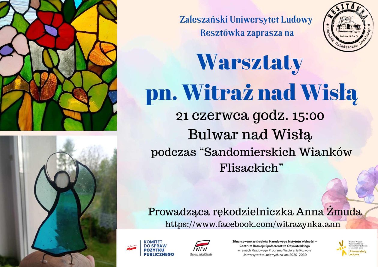 Witraże nad Wisłą. Artystyczna odsłona Sandomierskich Wianków Flisackich