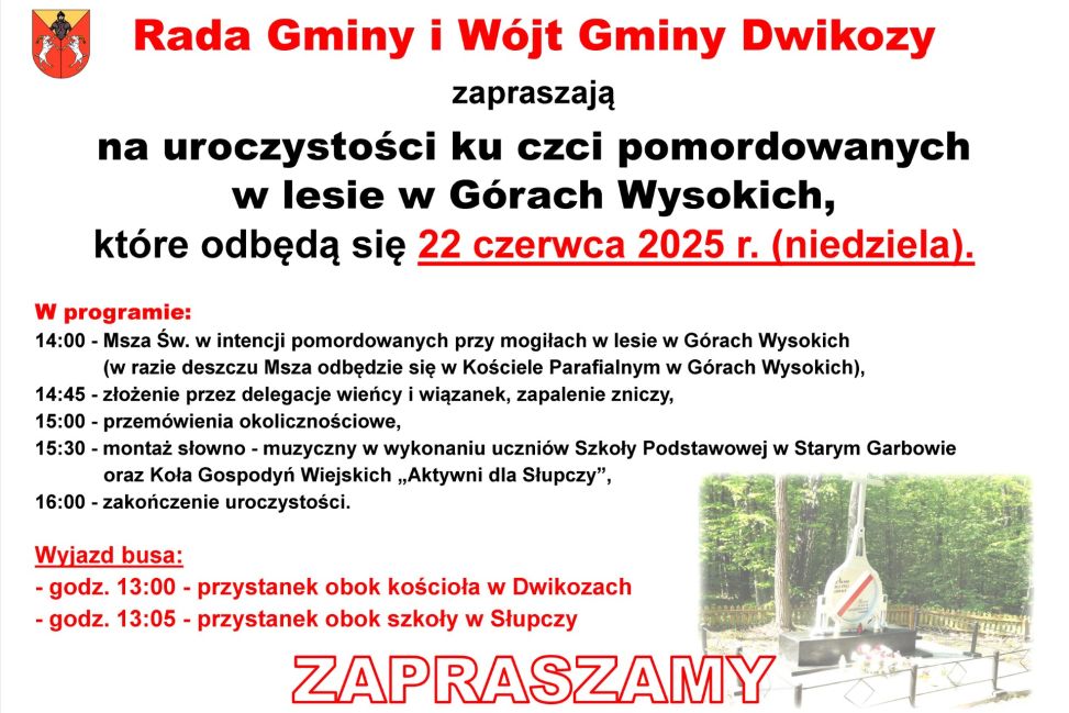 W Górach Wysokich oddadzą hołd ofiarom niemieckiej zbrodni