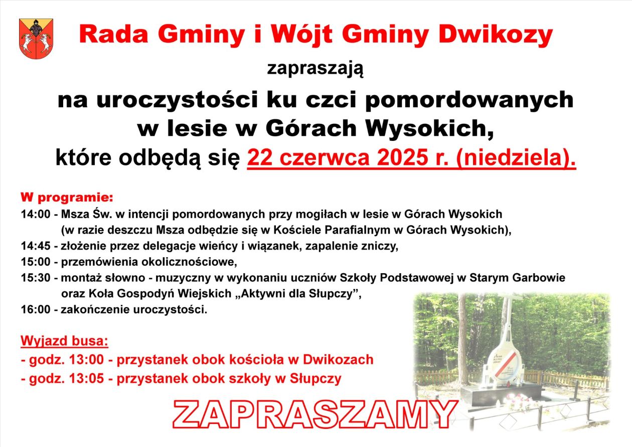W Górach Wysokich oddadzą hołd ofiarom niemieckiej zbrodni