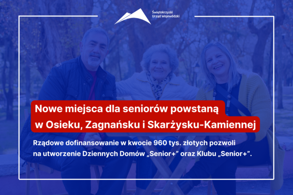 Region świętokrzyski z nowymi placówkami „Senior+”. Powstają trzy kolejne ośrodki dla seniorów