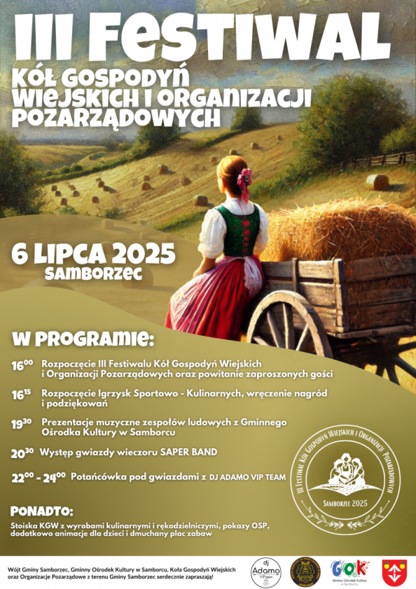 III Festiwal Kół Gospodyń Wiejskich i Organizacji Pozarządowych w Samborcu już 6 lipca