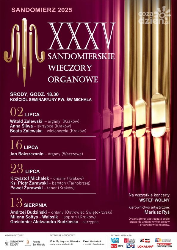 XXXV Sandomierskie Wieczory Organowe: Jubileuszowa uczta muzyczna w sercu miasta