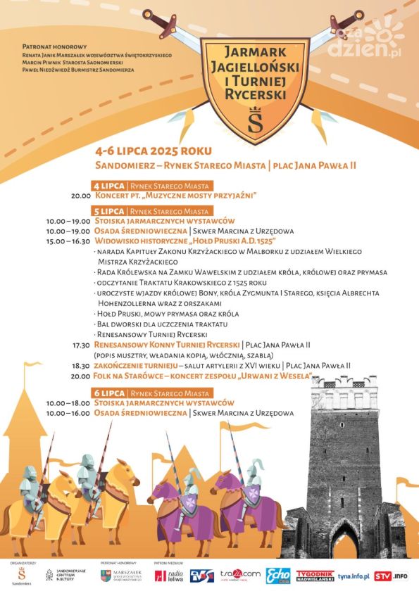 Rycerze, muzyka i hołd pruski. Historyczny weekend w Sandomierzu