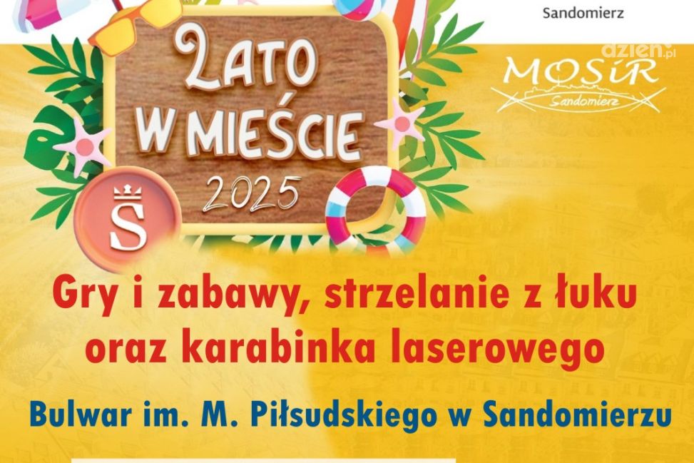 Wakacyjne gry i zabawy na Bulwarze nad Wisłą w Sandomierzu