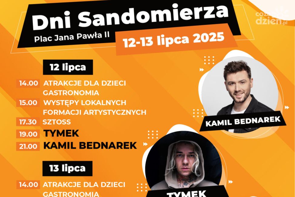 Dni Sandomierza 2025 – muzyczne święto na Placu Jana Pawła II już 12 i 13 lipca