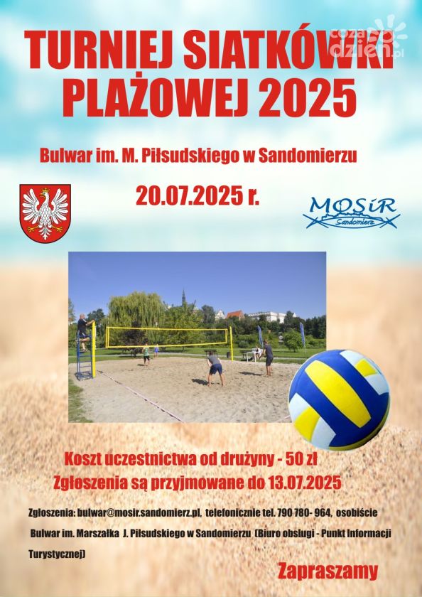 Turniej Siatkówki Plażowej 2025 już 20 lipca w Sandomierzu!
