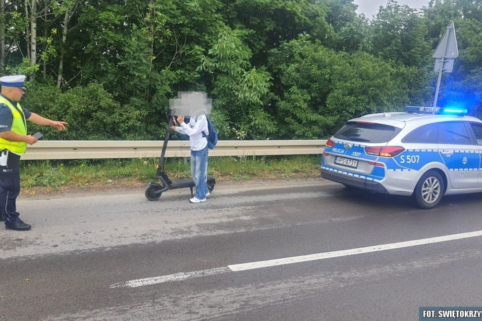 Policja kontrolowała użytkowników hulajnóg elektrycznych