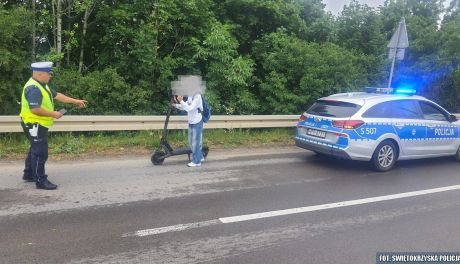 Policja kontrolowała użytkowników hulajnóg elektrycznych