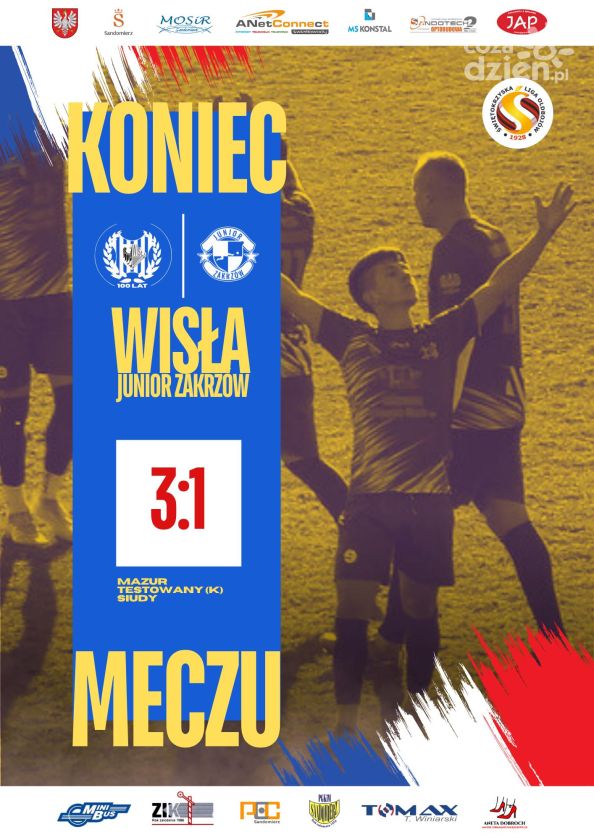Wisła Sandomierz wraca na właściwe tory. Pewna wygrana z Juniorem Zakrzów