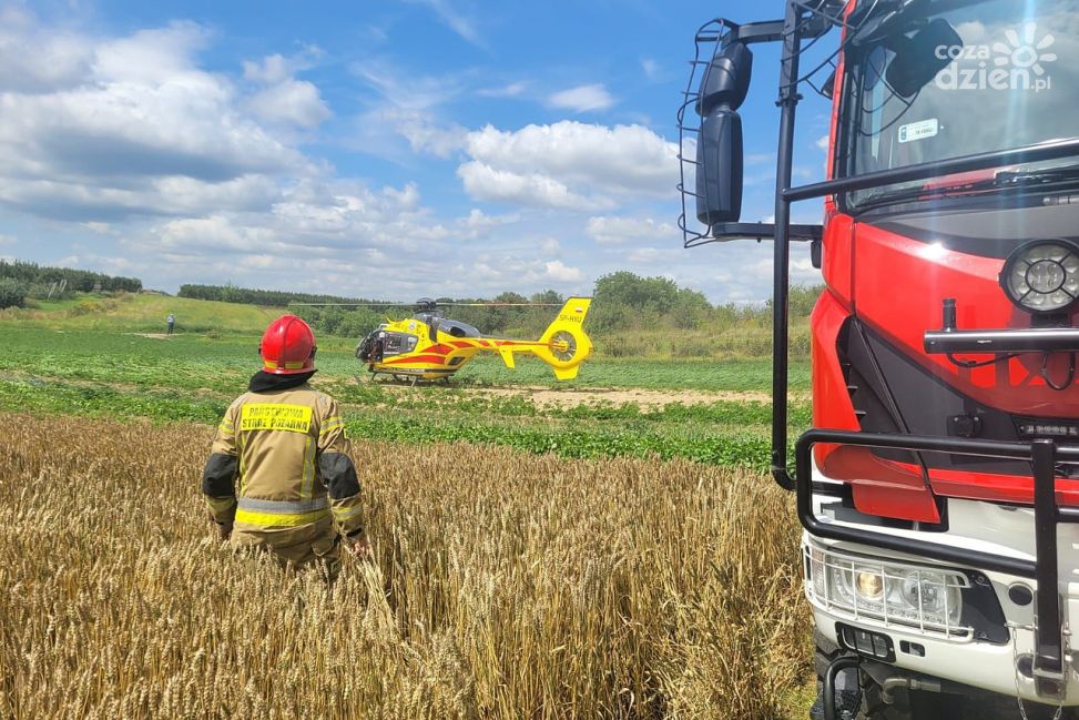 Porażenie prądem podczas prac w sadzie. 44-latek trafił do szpitala