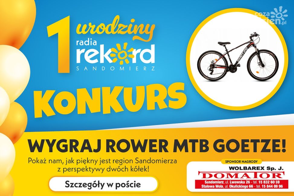 Urodzinowy konkurs Radia Rekord 99,7 FM Sandomierz: Wygraj rower od WOLABREX DOMATOR!