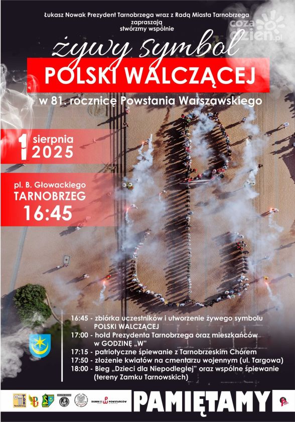 Tarnobrzeg uczci rocznicę Powstania Warszawskiego – powstanie żywy symbol Polski Walczącej