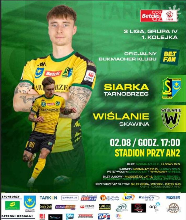 Siarka Tarnobrzeg rozpoczyna sezon! Mecz otwarcia już 2 sierpnia