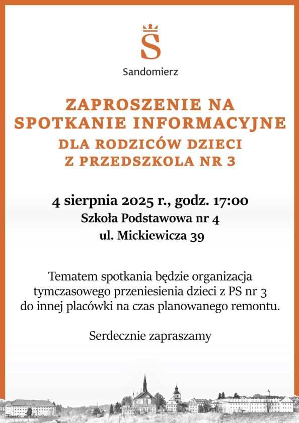 Spotkanie informacyjne dla rodziców dzieci z Przedszkola nr 3