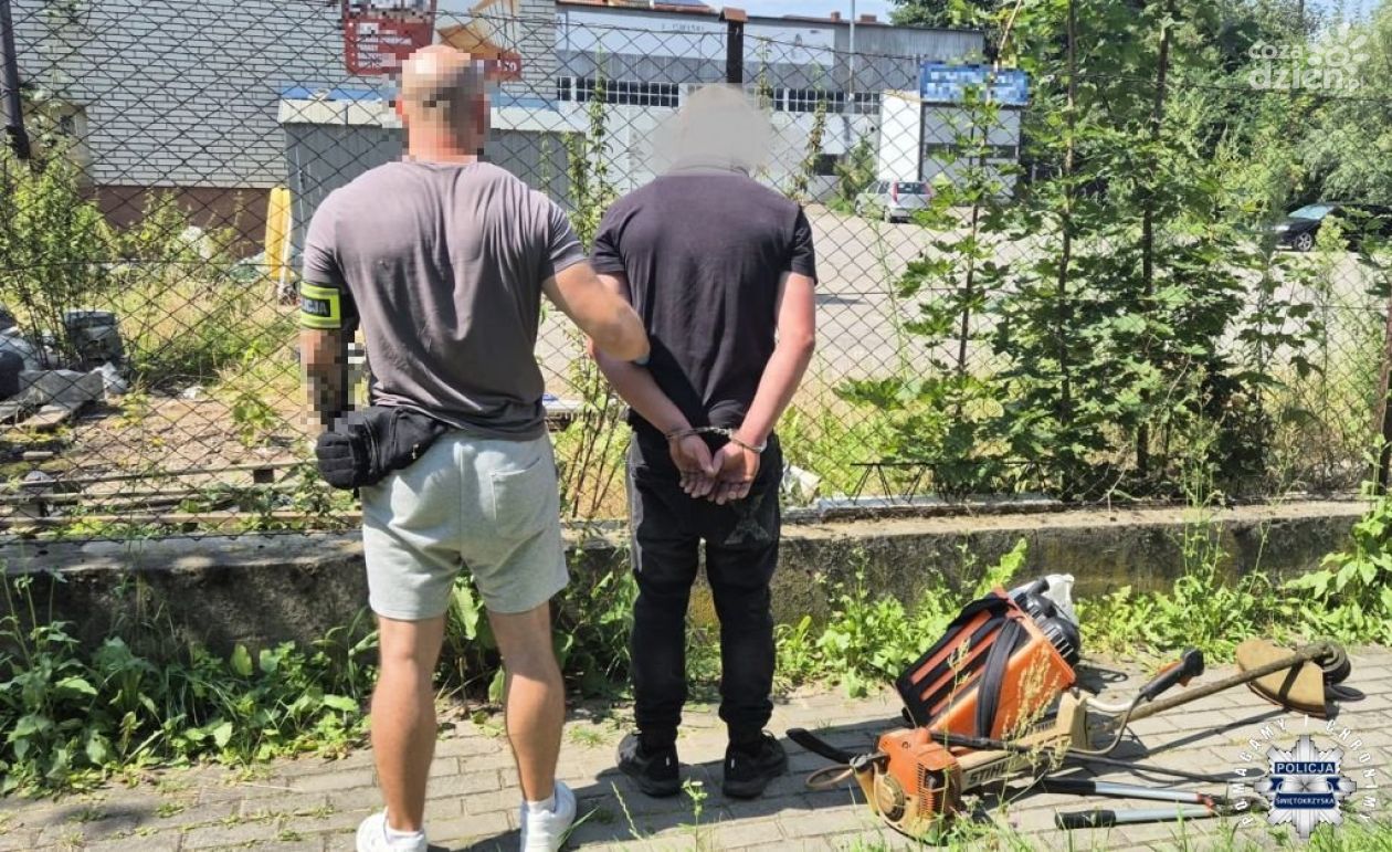 Sandomierska policja błyskawicznie odzyskała skradziony sprzęt ogrodniczy – sprawca zatrzymany kilka godzin po kradzieży