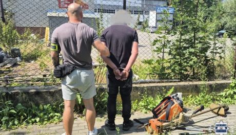 Sandomierska policja błyskawicznie odzyskała skradziony sprzęt ogrodniczy – sprawca zatrzymany kilka godzin po kradzieży