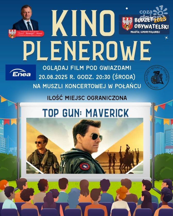Plenerowy pokaz filmu w Połańcu – dziś wieczorem
