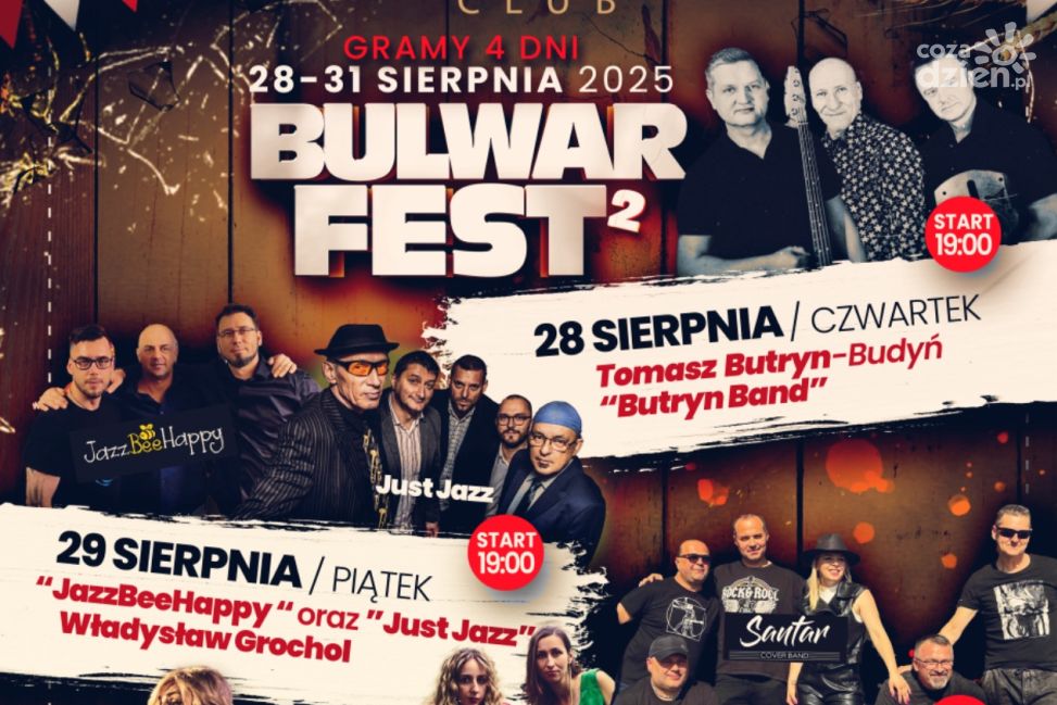 Bulwar Fest 2025 – cztery dni muzycznych emocji w Sandomierzu