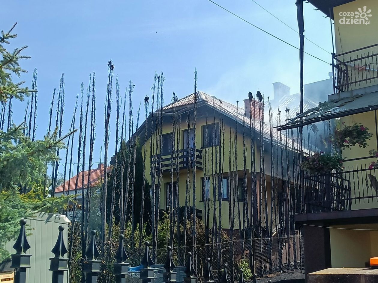 Pożar domu na ulicy Cegielnianej