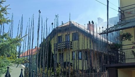 Pożar domu na ulicy Cegielnianej