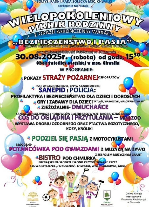 Chwałki zapraszają na Wielopokoleniowy Piknik Rodzinny